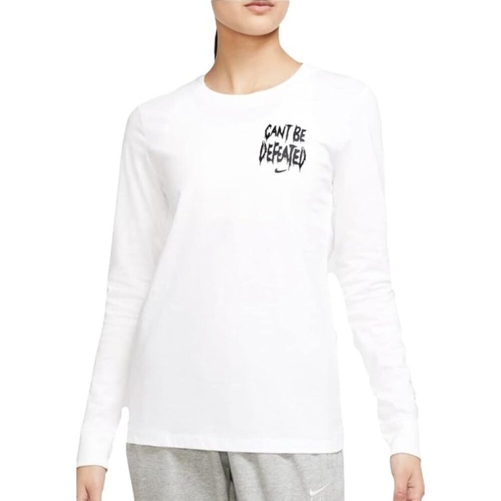 Nike Womens Basketball Can't Be Defeated Fly Shirt White DN3054-100 Size XL X-Lg
